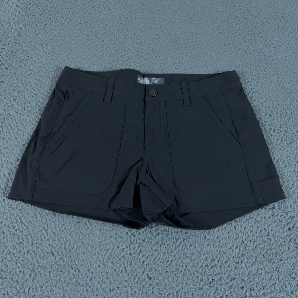 The North Face Shorts Womens 2 Gray Nylon 3" Drawstring‎ Hiking Gorpcore Wander